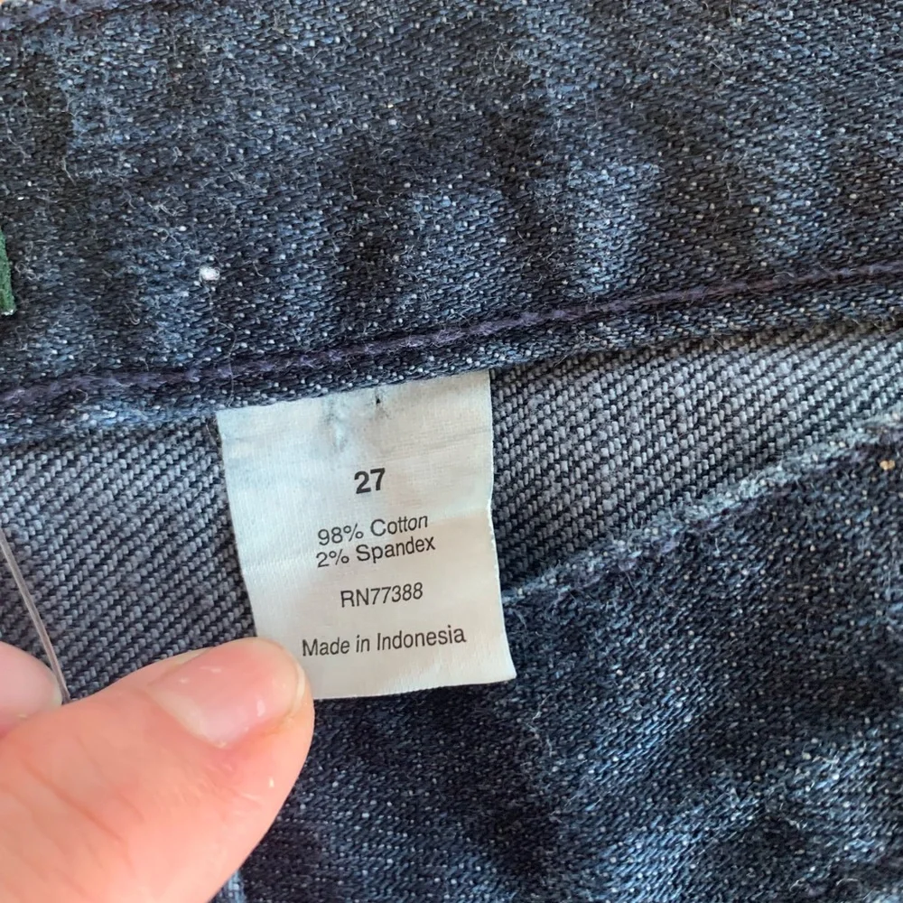 J.Crew‎ Stretch Women’s Toothpick Jeans Denim Size 27 Dark-wash Skinny Leg